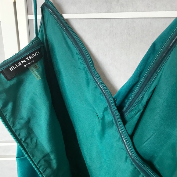 👗Gorgeous Emerald Ellen Tracy Tulip Skirt Dress👗 - Picture 7 of 8